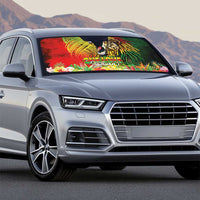 Hawaiian Reggae Auto Sun Shade Jawaiian One Love-Tribal Tatoos and Rastafari Lion - Polynesian Pride