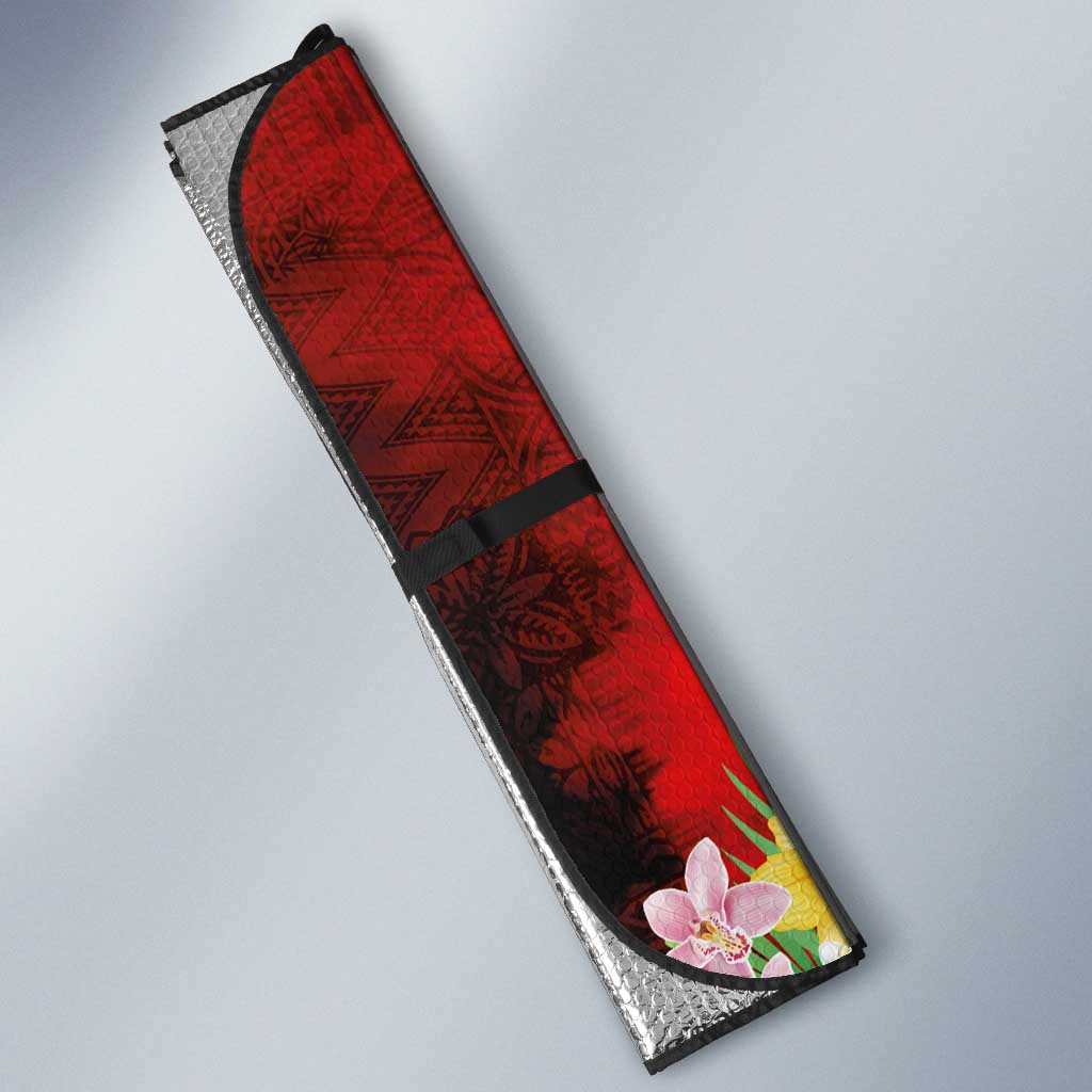 Hawaiian Reggae Auto Sun Shade Jawaiian One Love-Tribal Tatoos and Rastafari Lion - Polynesian Pride