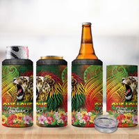 Hawaiian Reggae 4 in 1 Can Cooler Tumbler Jawaiian One Love-Tribal Tatoos and Rastafari Lion - Polynesian Pride