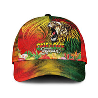 Hawaiian Reggae Classic Cap Jawaiian One Love-Tribal Tatoos and Rastafari Lion - Polynesian Pride