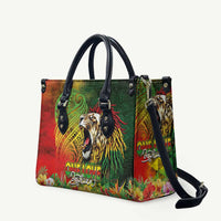 Hawaiian Reggae Leather Bag Jawaiian One Love-Tribal Tatoos and Rastafari Lion - Polynesian Pride