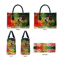 Hawaiian Reggae Leather Bag Jawaiian One Love-Tribal Tatoos and Rastafari Lion - Polynesian Pride
