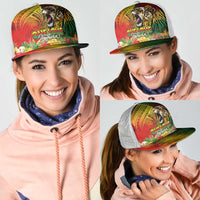 Hawaiian Reggae Mesh Trucker Cap Jawaiian One Love-Tribal Tatoos and Rastafari Lion - Polynesian Pride