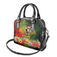 Hawaiian Reggae Shoulder Handbag Jawaiian One Love-Tribal Tatoos and Rastafari Lion - Polynesian Pride