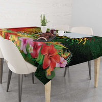 Hawaiian Reggae Tablecloth Jawaiian One Love-Tribal Tatoos and Rastafari Lion - Polynesian Pride