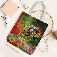 Hawaiian Reggae Tote Bag Jawaiian One Love-Tribal Tatoos and Rastafari Lion - Polynesian Pride