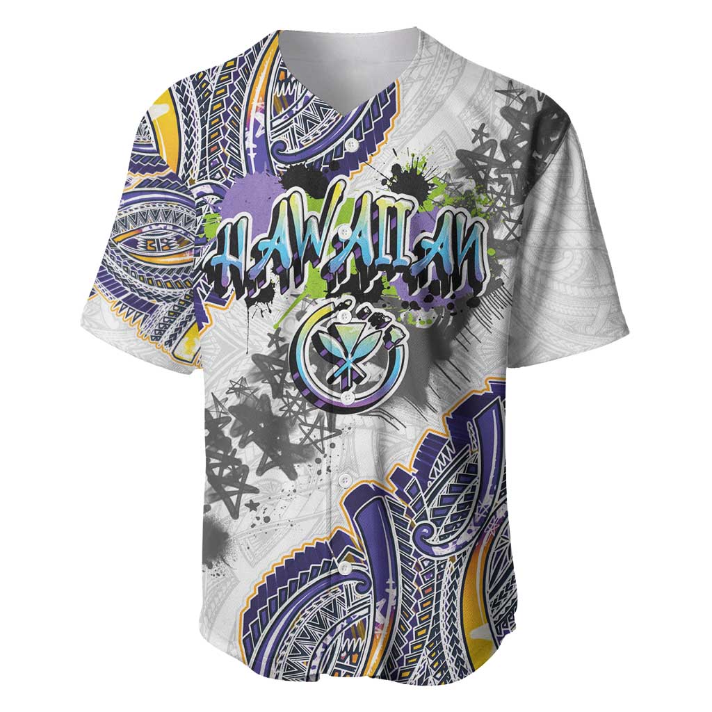 Traditional Art Hawaiian Kakau Tattoos Baseball Jersey Graffiti Style - Polynesian Pride