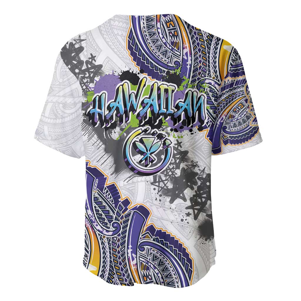Traditional Art Hawaiian Kakau Tattoos Baseball Jersey Graffiti Style - Polynesian Pride