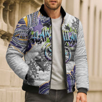 Traditional Art Hawaiian Kakau Tattoos Bomber Puffer Jacket Graffiti Style - Polynesian Pride