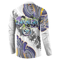 Traditional Art Hawaiian Kakau Tattoos Button Sweatshirt Graffiti Style - Polynesian Pride