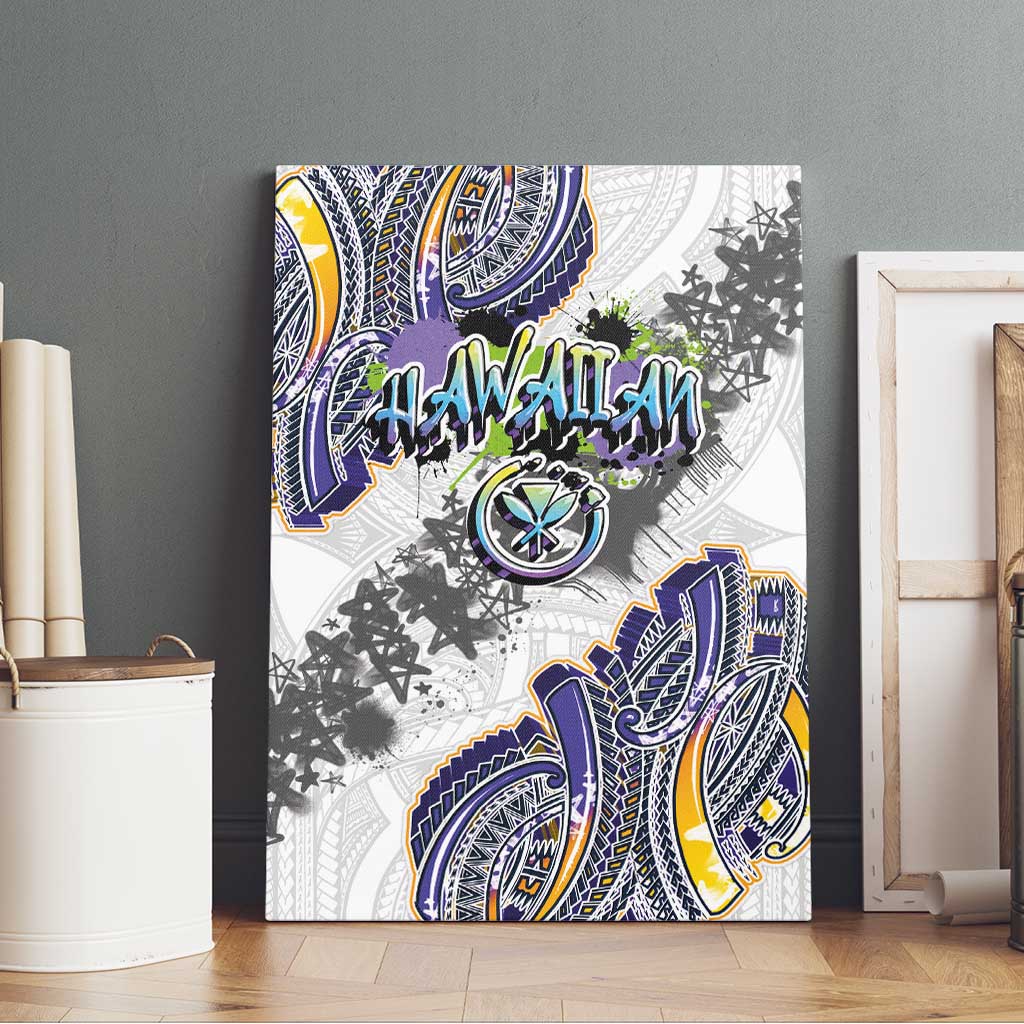 Traditional Art Hawaiian Kakau Tattoos Canvas Wall Art Graffiti Style - Polynesian Pride