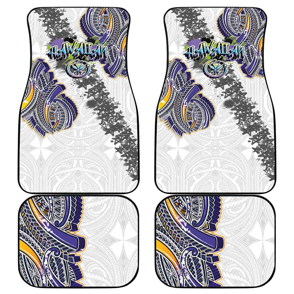 Traditional Art Hawaiian Kakau Tattoos Car Mats Graffiti Style - Polynesian Pride