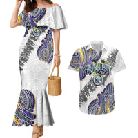 Traditional Art Hawaiian Kakau Tattoos Couples Matching Mermaid Dress and Hawaiian Shirt Graffiti Style - Polynesian Pride