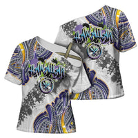 Traditional Art Hawaiian Kakau Tattoos Cross Shoulder Shirt Graffiti Style - Polynesian Pride