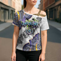 Traditional Art Hawaiian Kakau Tattoos Cross Shoulder Shirt Graffiti Style - Polynesian Pride