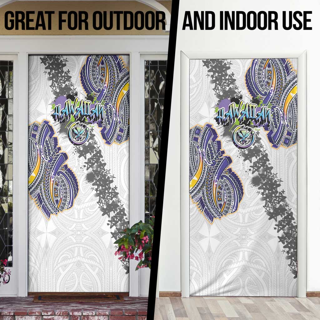 Traditional Art Hawaiian Kakau Tattoos Door Cover Graffiti Style - Polynesian Pride
