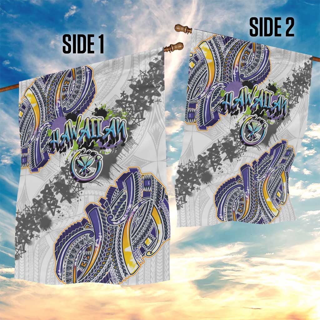 Traditional Art Hawaiian Kakau Tattoos Garden Flag Graffiti Style - Polynesian Pride