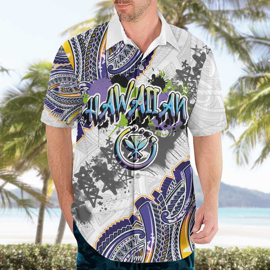 Traditional Art Hawaiian Kakau Tattoos Hawaiian Shirt Graffiti Style - Polynesian Pride