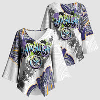 Traditional Art Hawaiian Kakau Tattoos Kimono Sleeve Blouse Graffiti Style - Polynesian Pride