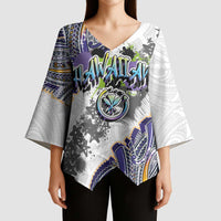 Traditional Art Hawaiian Kakau Tattoos Kimono Sleeve Blouse Graffiti Style - Polynesian Pride