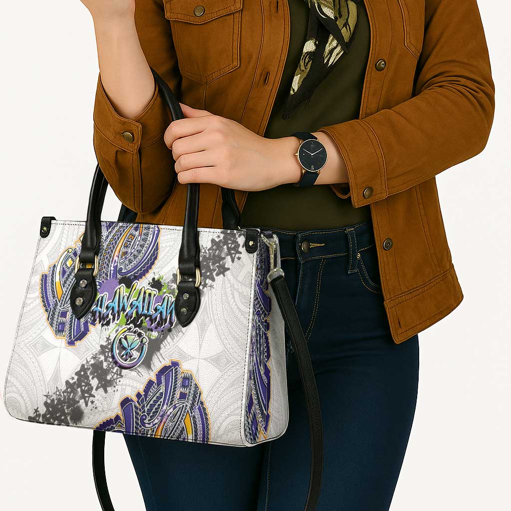 Traditional Art Hawaiian Kakau Tattoos Leather Bag Graffiti Style - Polynesian Pride