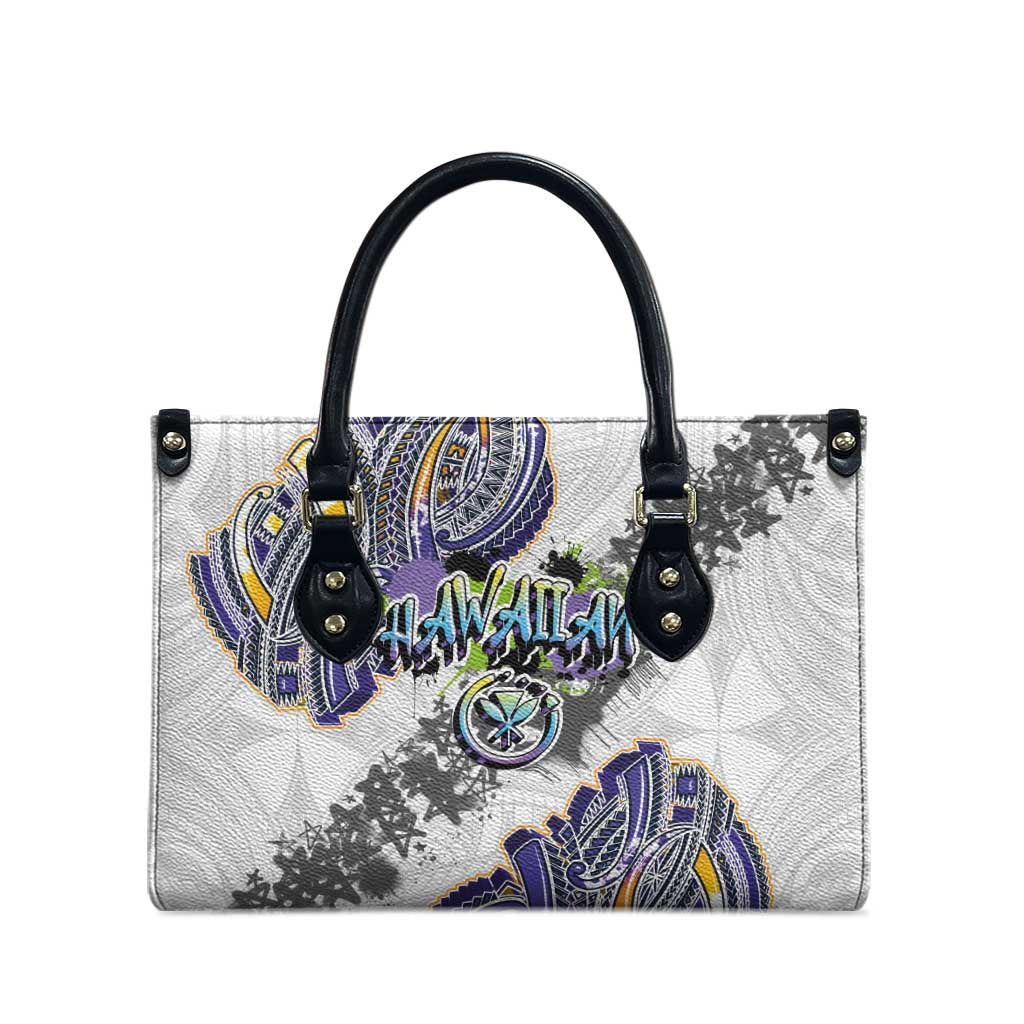 Traditional Art Hawaiian Kakau Tattoos Leather Bag Graffiti Style - Polynesian Pride