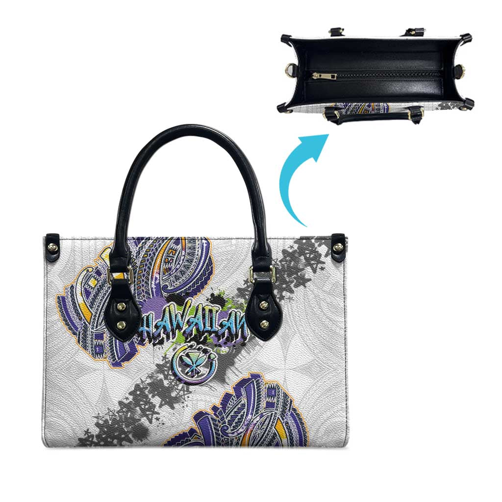 Traditional Art Hawaiian Kakau Tattoos Leather Bag Graffiti Style - Polynesian Pride