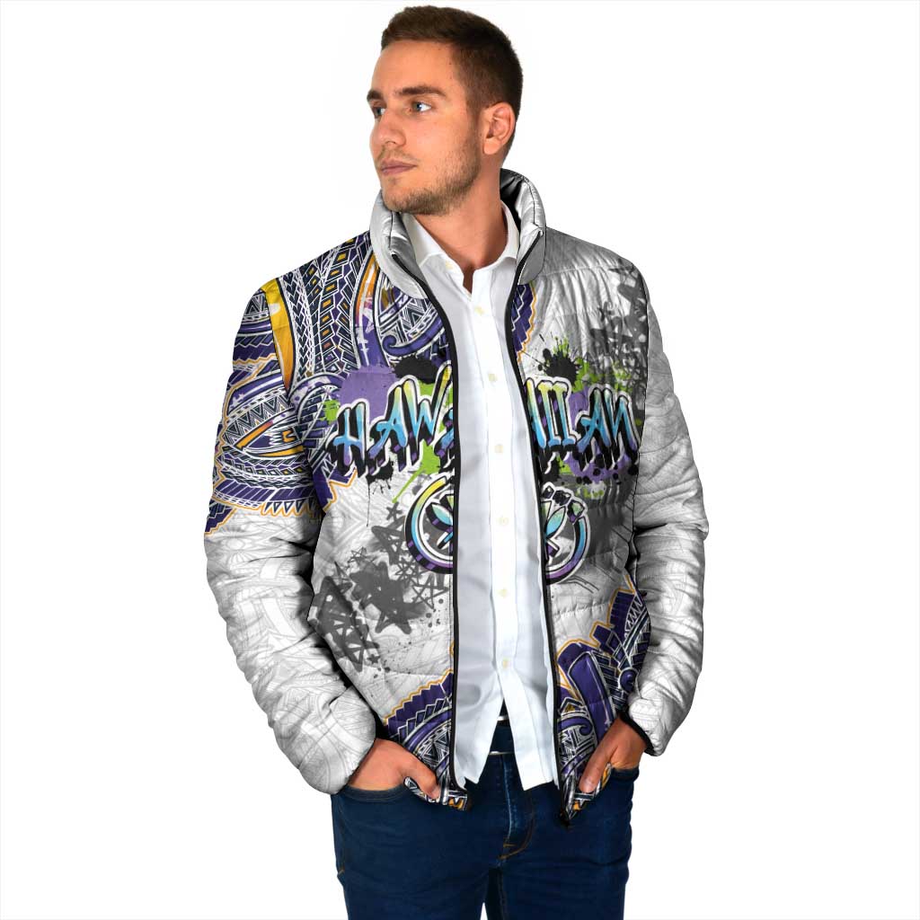 Traditional Art Hawaiian Kakau Tattoos Padded Jacket Graffiti Style - Polynesian Pride