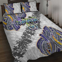 Traditional Art Hawaiian Kakau Tattoos Quilt Bed Set Graffiti Style - Polynesian Pride