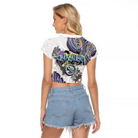 Traditional Art Hawaiian Kakau Tattoos Raglan Cropped T Shirt Graffiti Style - Polynesian Pride