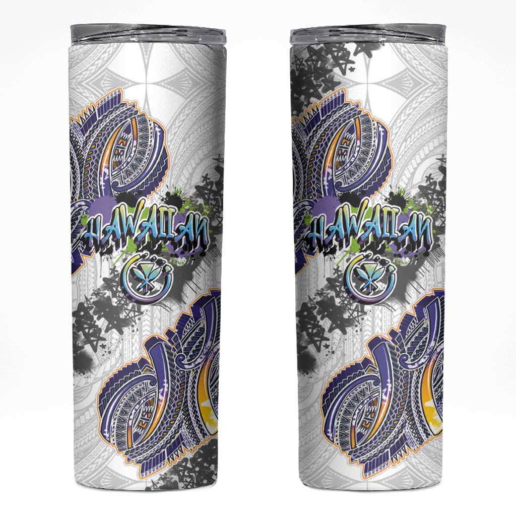 Traditional Art Hawaiian Kakau Tattoos Skinny Tumbler Graffiti Style - Polynesian Pride