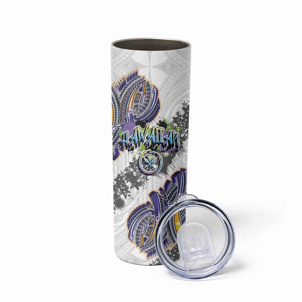 Traditional Art Hawaiian Kakau Tattoos Skinny Tumbler Graffiti Style - Polynesian Pride