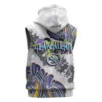 Traditional Art Hawaiian Kakau Tattoos Sleeveless Zip Hoodie Graffiti Style - Polynesian Pride