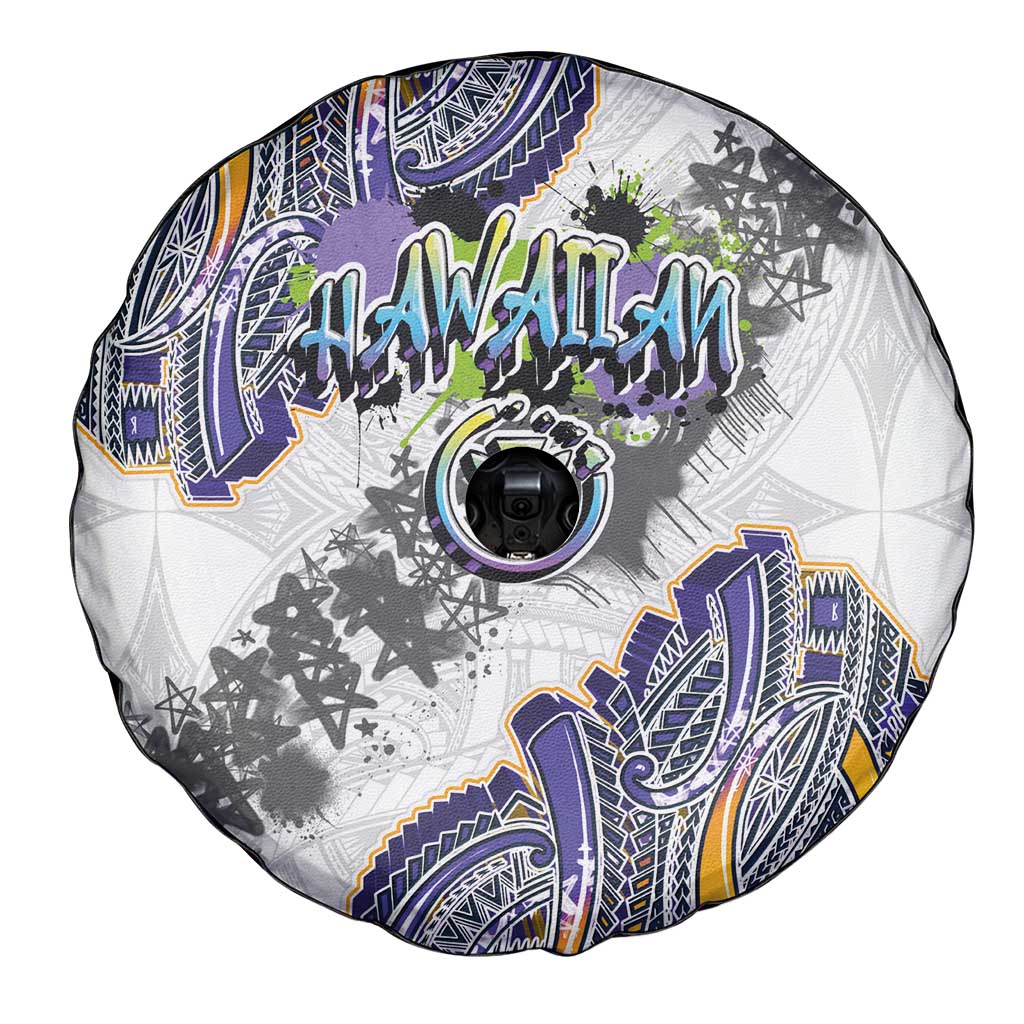 Traditional Art Hawaiian Kakau Tattoos Spare Tire Cover Graffiti Style - Polynesian Pride