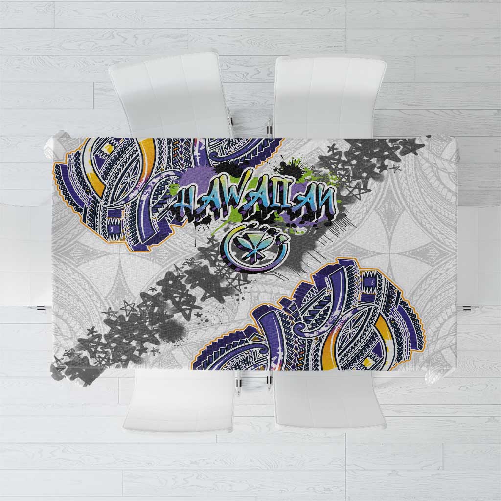 Traditional Art Hawaiian Kakau Tattoos Tablecloth Graffiti Style - Polynesian Pride