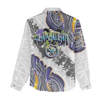 Traditional Art Hawaiian Kakau Tattoos Women Casual Shirt Graffiti Style - Polynesian Pride