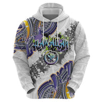 Traditional Art Hawaiian Kakau Tattoos Zip Hoodie Graffiti Style - Polynesian Pride