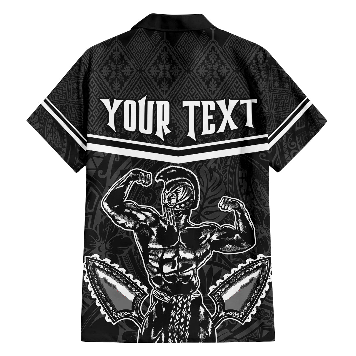 Custom Hawaii Warrior Family Matching Puletasi and Hawaiian Shirt Kakau Quilt Pattern LT03 - Polynesian Pride