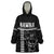 Custom Hawaii Warrior Wearable Blanket Hoodie Kakau Quilt Pattern LT03 One Size Black - Polynesian Pride