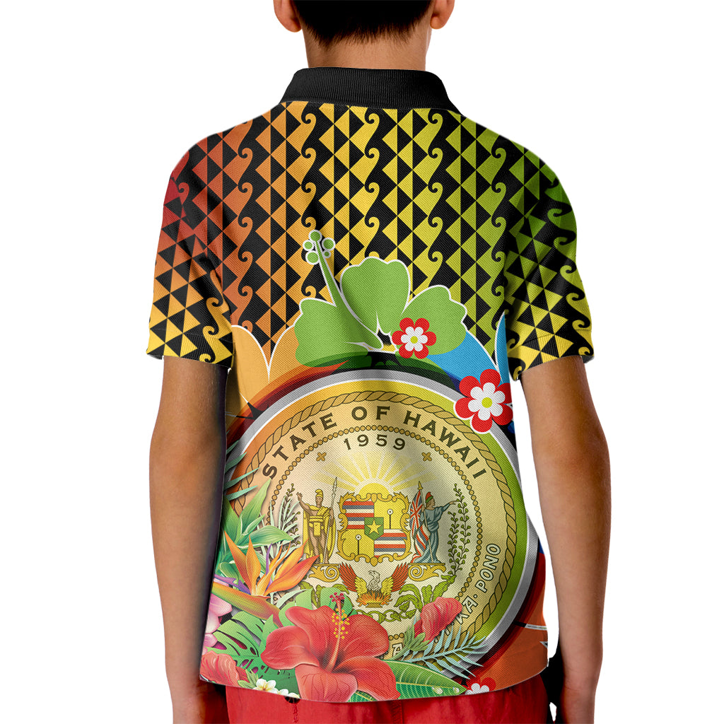 Hawaii Womens Day Wahine Kid Polo Shirt Strong Beautiful Woman with Kakau Style LT03 - Polynesian Pride