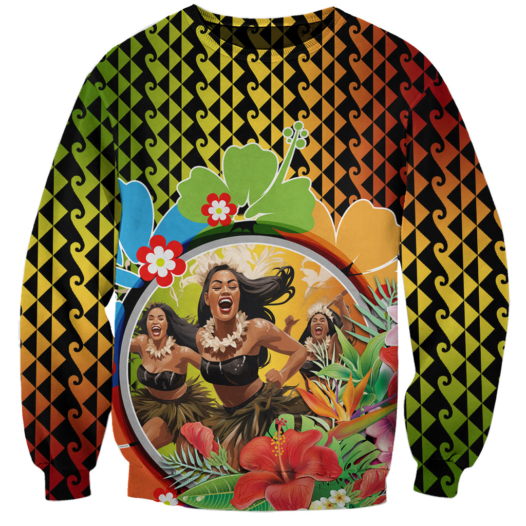 Hawaii Womens Day Wahine Sweatshirt Strong Beautiful Woman with Kakau Style LT03 Unisex Red - Polynesian Pride