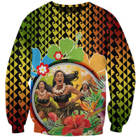 Hawaii Womens Day Wahine Sweatshirt Strong Beautiful Woman with Kakau Style LT03 Unisex Red - Polynesian Pride