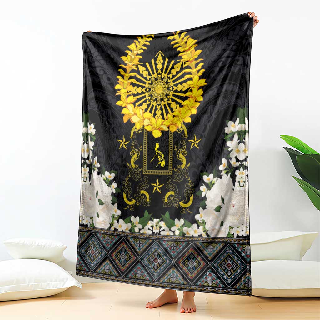 Flores de Mayo and Filipino Fiesta Blanket The Sun-Jasmine and Polynesian Yakan Tattoo Barong Style