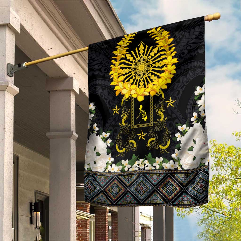 Flores de Mayo and Filipino Fiesta Garden Flag The Sun-Jasmine and Polynesian Yakan Tattoo Barong Style