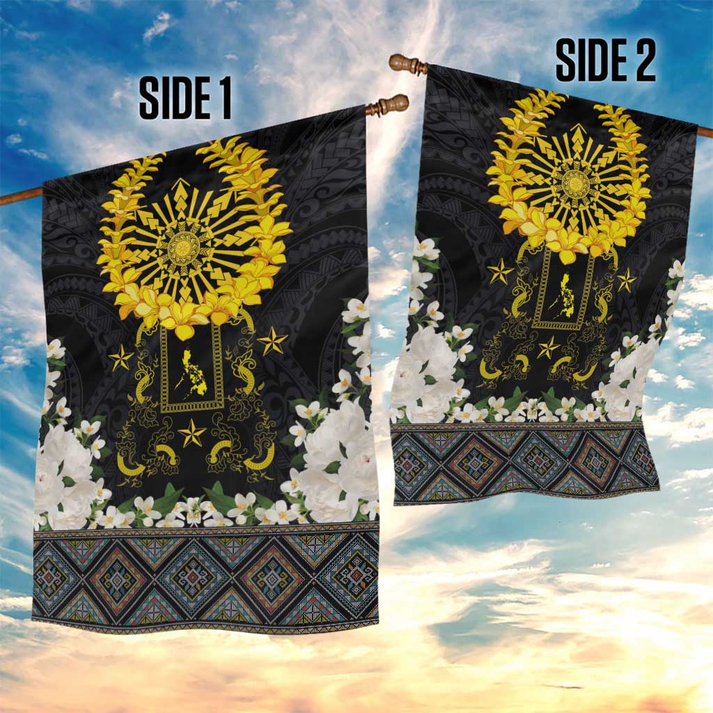 Flores de Mayo and Filipino Fiesta Garden Flag The Sun-Jasmine and Polynesian Yakan Tattoo Barong Style