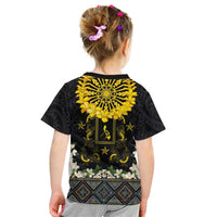 Flores de Mayo and Filipino Fiesta Kid T Shirt The Sun-Jasmine and Polynesian Yakan Tattoo Barong Style LT03 - Polynesian Pride
