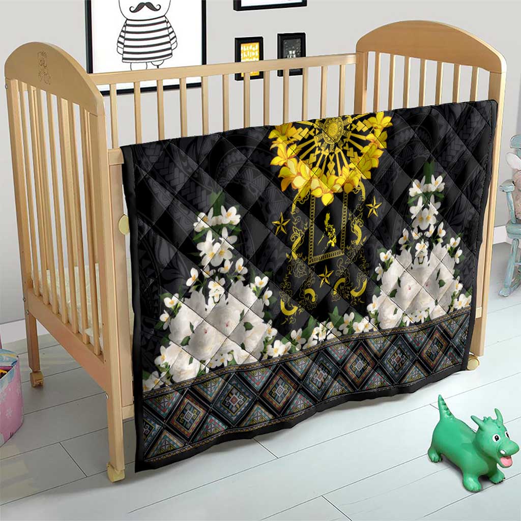 Flores de Mayo and Filipino Fiesta Quilt The Sun-Jasmine and Polynesian Yakan Tattoo Barong Style