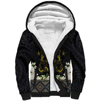 Flores de Mayo and Filipino Fiesta Sherpa Hoodie The Sun-Jasmine and Polynesian Yakan Tattoo Barong Style