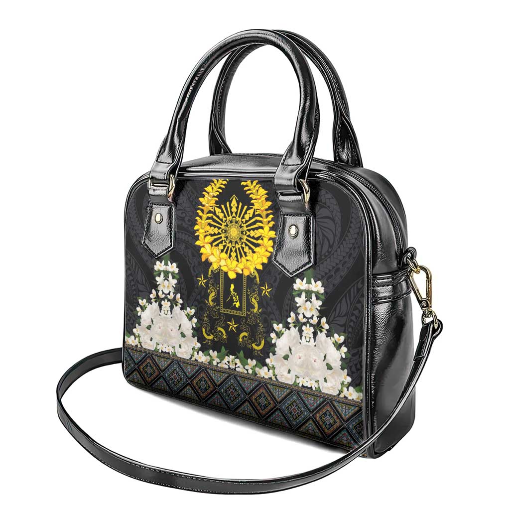 Flores de Mayo and Filipino Fiesta Shoulder Handbag The Sun-Jasmine and Polynesian Yakan Tattoo Barong Style