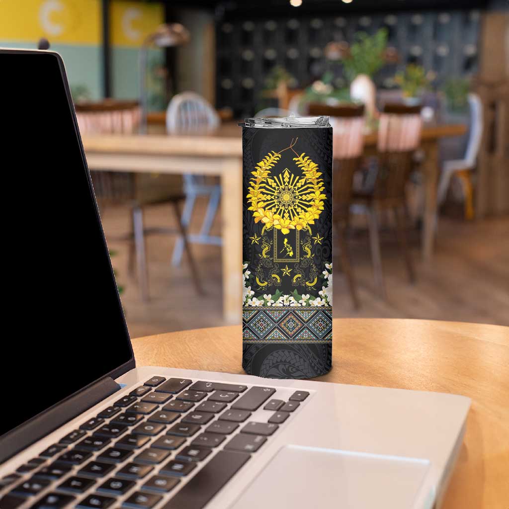 Flores de Mayo and Filipino Fiesta Skinny Tumbler The Sun-Jasmine and Polynesian Yakan Tattoo Barong Style LT03 - Polynesian Pride